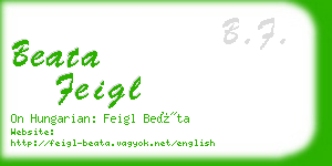 beata feigl business card